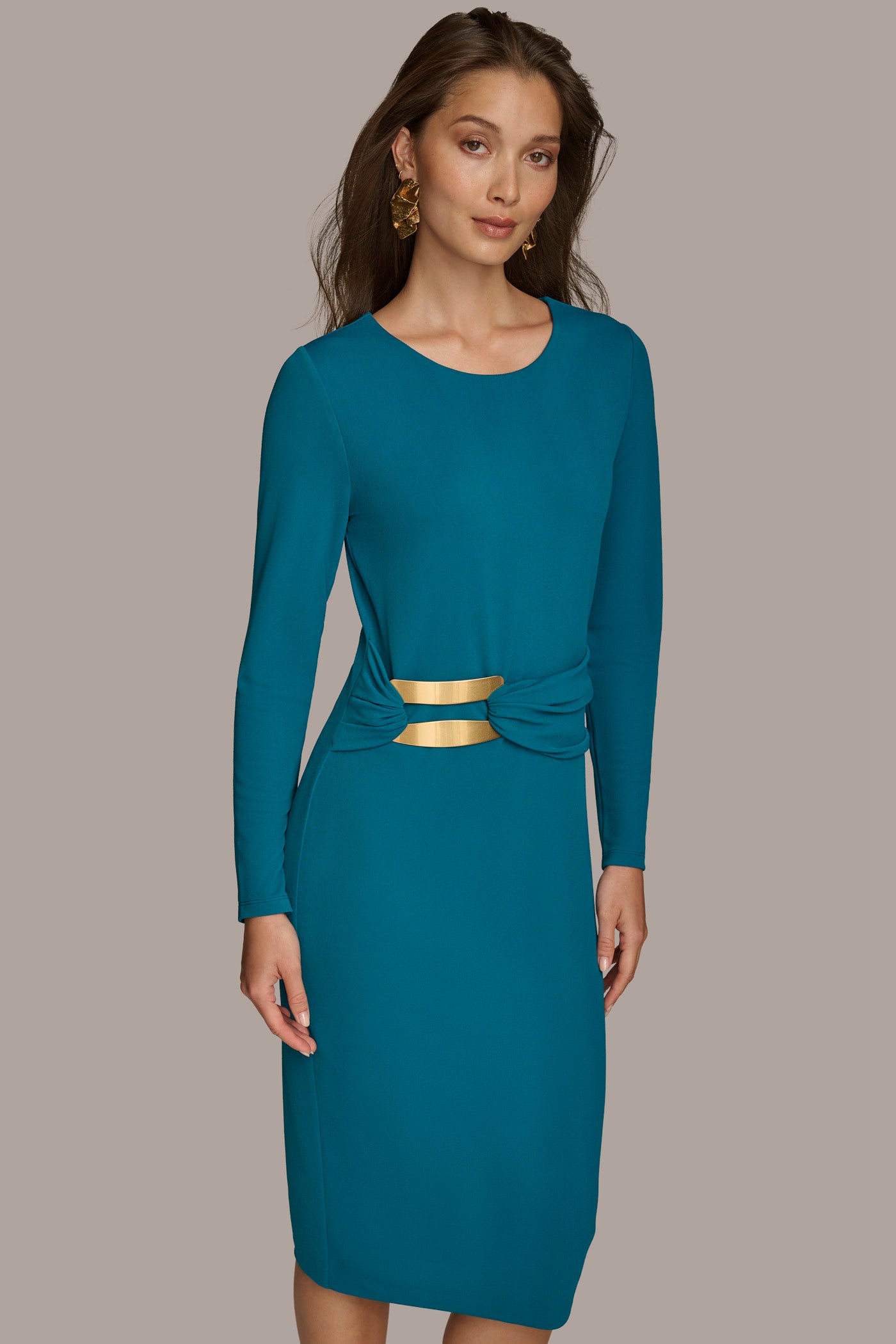 (image for) PERFECT DRESS WITH BAR HARDWARE WAIST